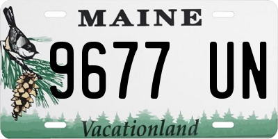 ME license plate 9677UN