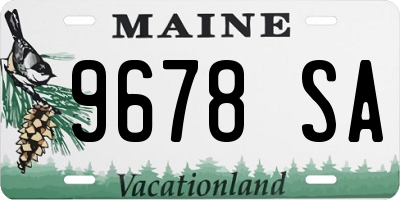 ME license plate 9678SA