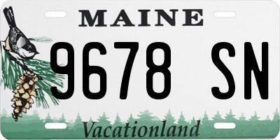 ME license plate 9678SN
