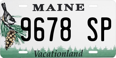 ME license plate 9678SP