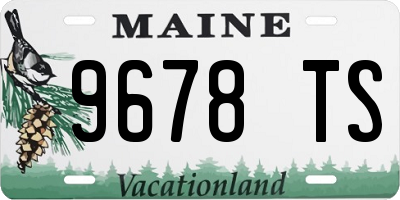 ME license plate 9678TS