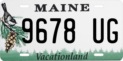 ME license plate 9678UG