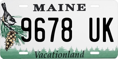 ME license plate 9678UK