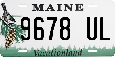 ME license plate 9678UL