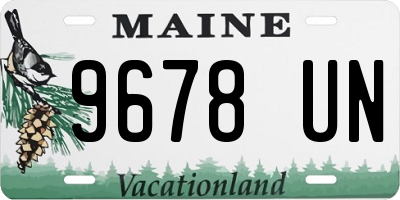 ME license plate 9678UN
