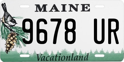 ME license plate 9678UR
