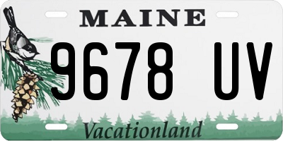 ME license plate 9678UV