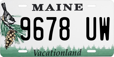 ME license plate 9678UW