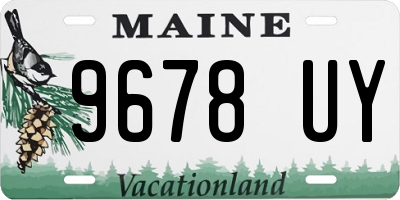 ME license plate 9678UY