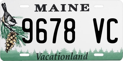 ME license plate 9678VC