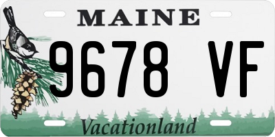 ME license plate 9678VF