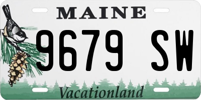ME license plate 9679SW