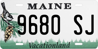 ME license plate 9680SJ