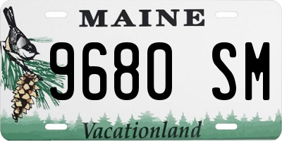 ME license plate 9680SM
