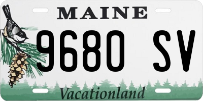 ME license plate 9680SV