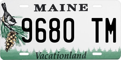 ME license plate 9680TM