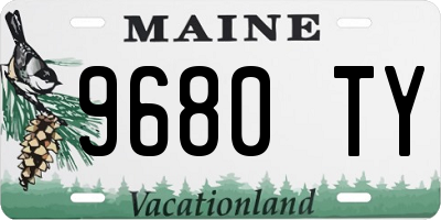 ME license plate 9680TY
