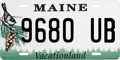 ME license plate 9680UB