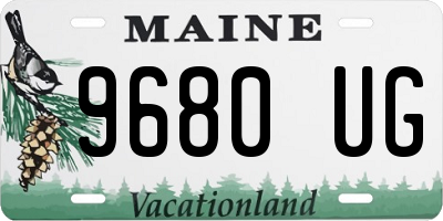 ME license plate 9680UG