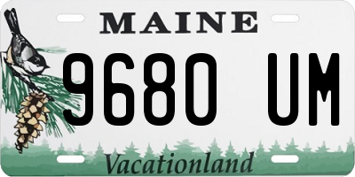 ME license plate 9680UM