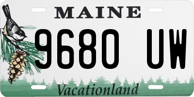 ME license plate 9680UW