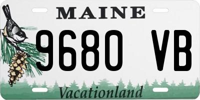 ME license plate 9680VB