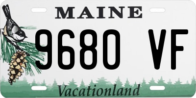 ME license plate 9680VF
