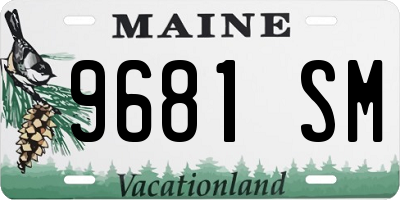 ME license plate 9681SM