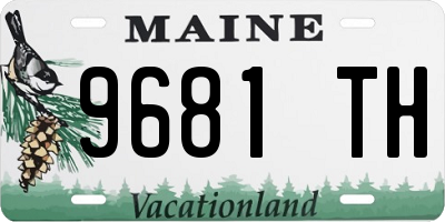 ME license plate 9681TH