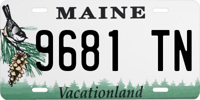 ME license plate 9681TN