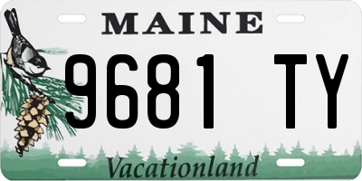 ME license plate 9681TY