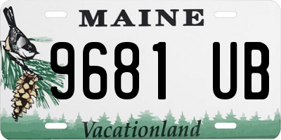 ME license plate 9681UB