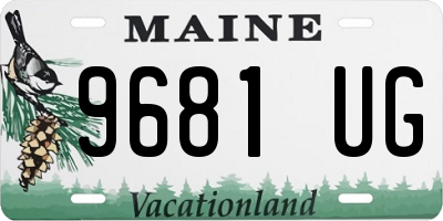 ME license plate 9681UG
