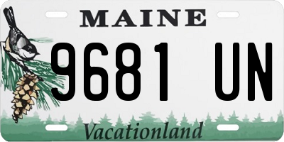ME license plate 9681UN