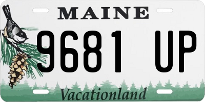 ME license plate 9681UP