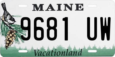 ME license plate 9681UW