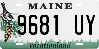 ME license plate 9681UY