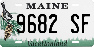 ME license plate 9682SF