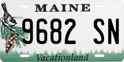 ME license plate 9682SN