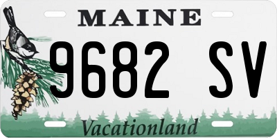ME license plate 9682SV