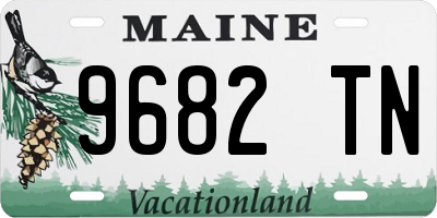 ME license plate 9682TN