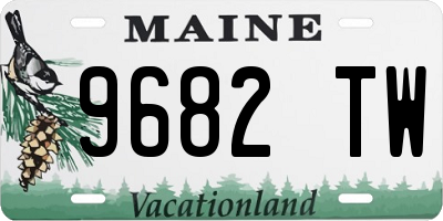 ME license plate 9682TW