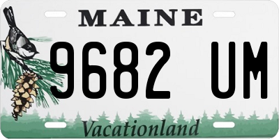 ME license plate 9682UM