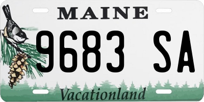 ME license plate 9683SA