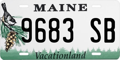 ME license plate 9683SB