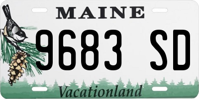 ME license plate 9683SD