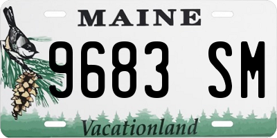 ME license plate 9683SM
