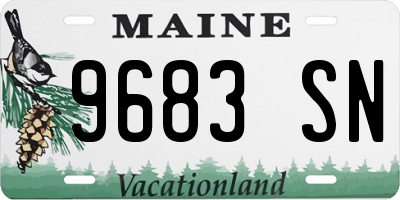 ME license plate 9683SN