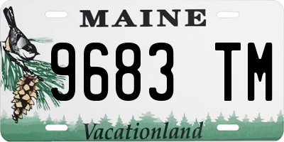 ME license plate 9683TM