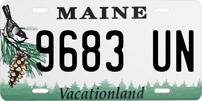 ME license plate 9683UN